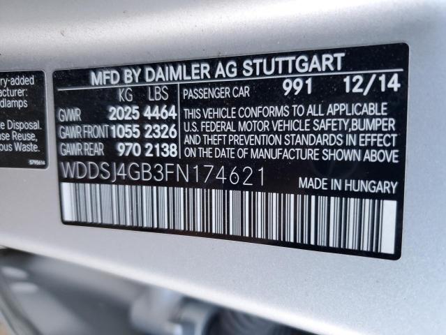 VIN WDDSJ4GB3FN174621 2015 Mercedes-Benz CLA-Class,... no.12