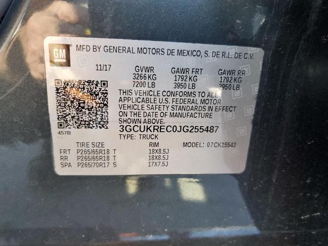 2018 CHEVROLET SILVERADO - 3GCUKREC0JG255487