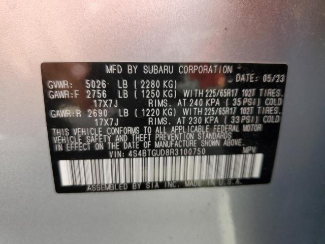 2024 SUBARU OUTBACK WI - 4S4BTGUD8R3100750
