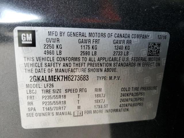 2017 GMC TERRAIN SL 2GKALMEK7H6273683  67198034