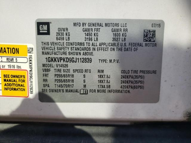 2016 GMC ACADIA SLE - 1GKKVPKD9GJ112839
