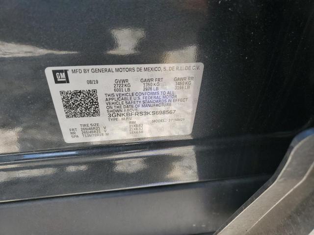 2019 CHEVROLET BLAZER PRE - 3GNKBFRS3KS698567