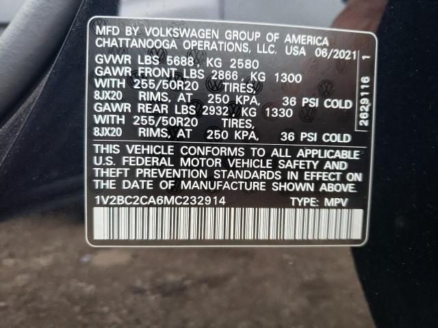 2021 VOLKSWAGEN ATLAS CROS - 1V2BC2CA6MC232914