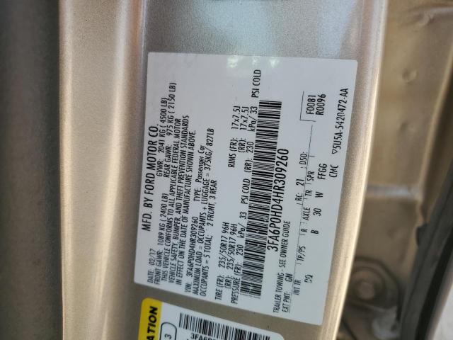 VIN 3FA6P0HD4HR309260 2017 Ford Fusion, SE no.13