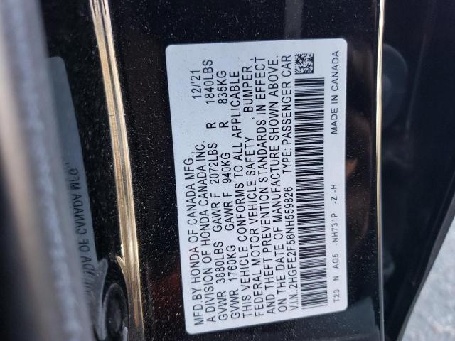 2022 HONDA CIVIC SPOR - 2HGFE2F56NH559826