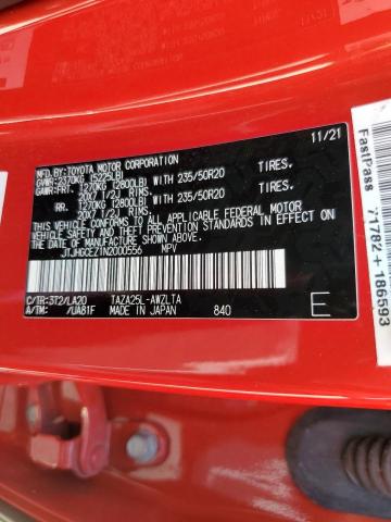 2022 LEXUS NX 350 JTJHGCEZ1N2000556