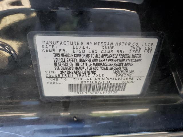 2015 NISSAN VERSA S - 3N1CN7AP5FL870702