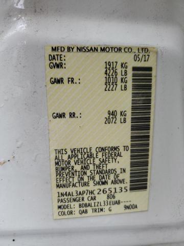 2017 NISSAN ALTIMA 2.5 - 1N4AL3AP7HC265135