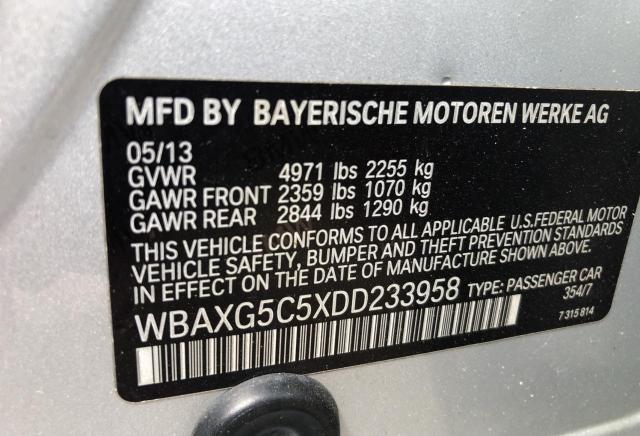 VIN WBAXG5C5XDD233958 2013 BMW 5 Series, 528 I no.10