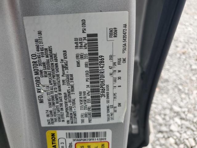 VIN 3FA6P0H70FR142869 2015 Ford Fusion, SE no.12