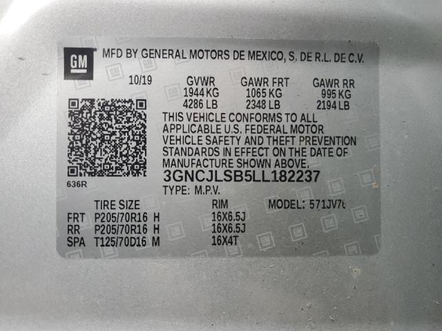 2020 CHEVROLET TRAX 1LT - 3GNCJLSB5LL182237