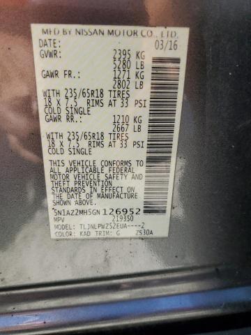 2016 NISSAN MURANO S - 5N1AZ2MH5GN126952