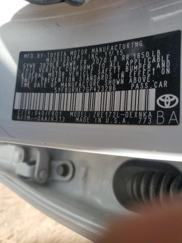 VIN 5YFBURHE7GP423286 2016 Toyota Corolla, L no.13