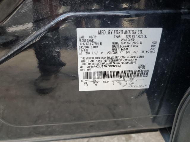 2019 FORD EDGE SEL - 2FMPK3J97KBB92182