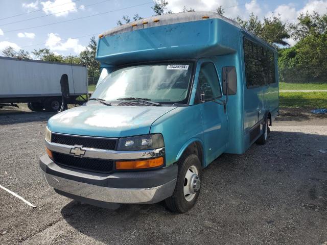 CHEVROLET EXPRESS G4 2011 teal cutaway flexible fuel 1GB6G5BG1B1161780 photo #3