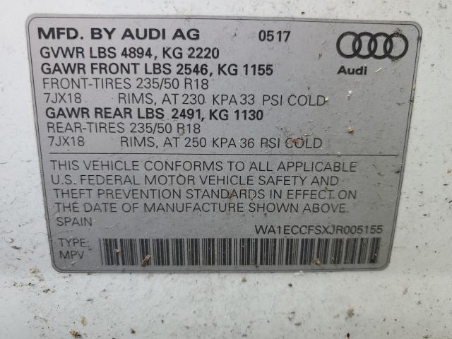 VIN WA1ECCFSXJR005155 2018 Audi Q3, Premium no.14