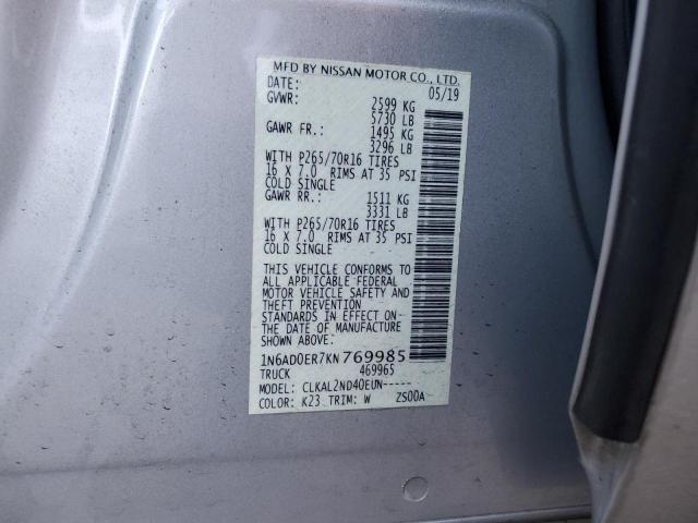 2019 NISSAN FRONTIER S - 1N6AD0ER7KN769985