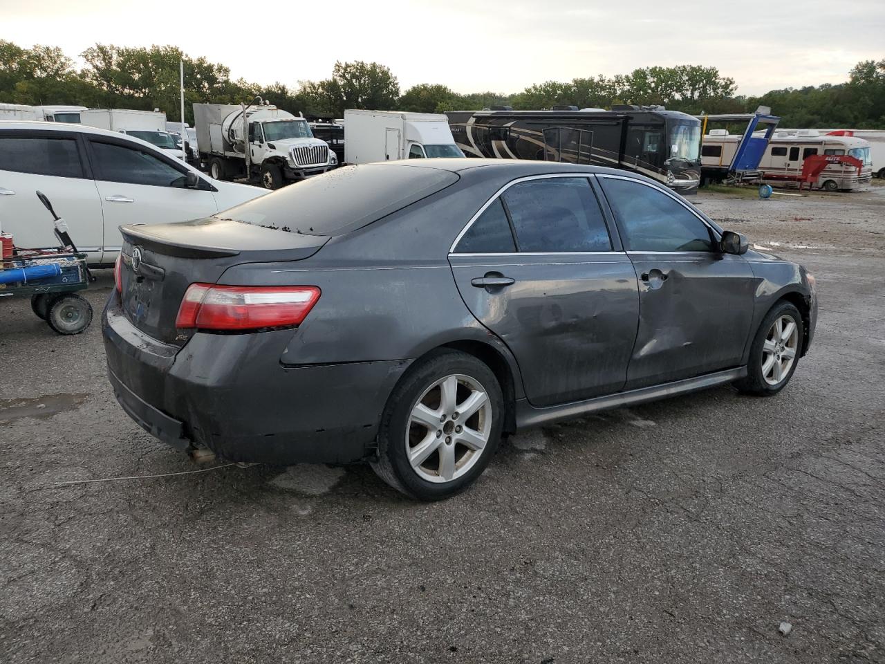 TOYOTA CAMRY CE 2007 gray sedan 4d gas 4T1BE46K47U571032 photo #4