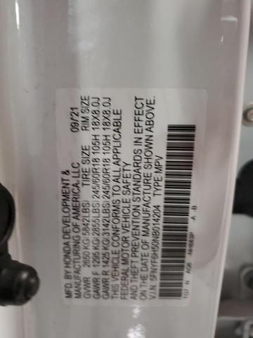 2022 HONDA PILOT EXL - 5FNYF6H50NB014204