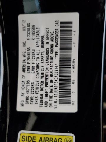 2012 ACURA TL 19UUA9F5XCA009147  68112174