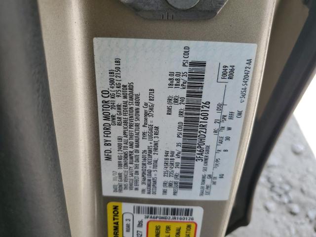 VIN 3FA6P0HD2JR160126 2018 Ford Fusion, SE no.12