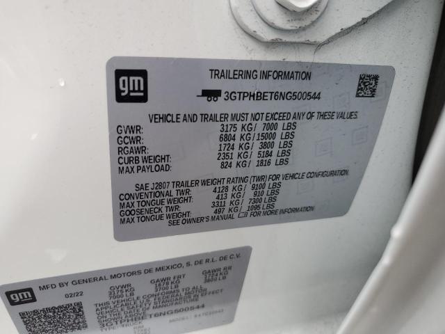 2022 GMC SIERRA C15 - 3GTPHBET6NG500544