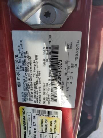 VIN 3FA6P0K99HR158873 2017 Ford Fusion, Titanium no.12