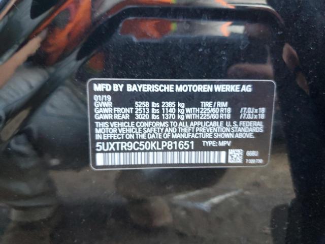 2019 BMW X3 XDRIVE3 - 5UXTR9C50KLP81651