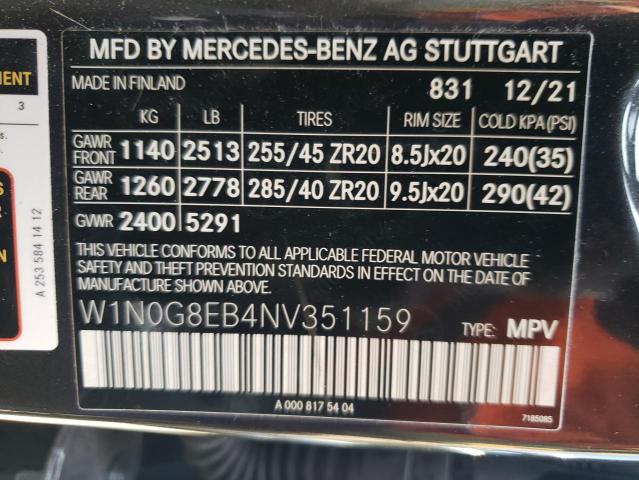 VIN W1N0G8EB4NV351159 2022 Mercedes-Benz GLC-Class,... no.13