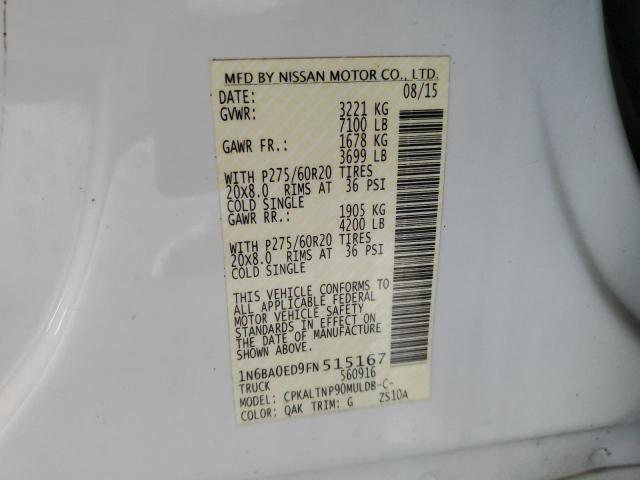 2015 NISSAN TITAN S - 1N6BA0ED9FN515167