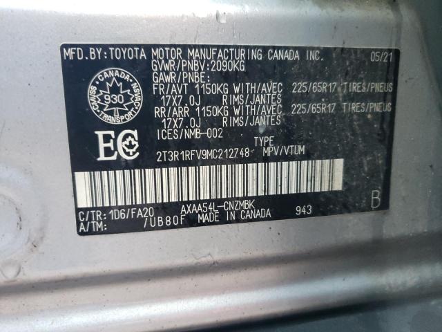 2021 TOYOTA RAV4 XLE - 2T3R1RFV9MC212748