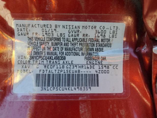 2019 NISSAN KICKS S - 3N1CP5CU4KL498359