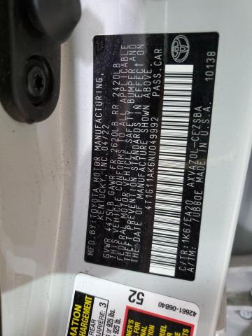 2022 TOYOTA CAMRY SE - 4T1G11AK6NU049992