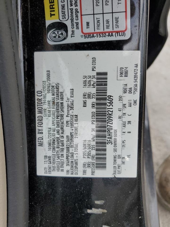 Lot #2838516951 2009 FORD FUSION SE