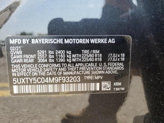 VIN 5UXTY5C04M9F93203 2021 BMW X3, Xdrive30I no.14