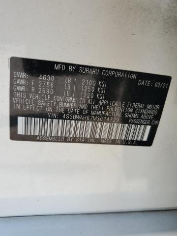 2021 SUBARU LEGACY SPO 4S3BWAH67M3014729