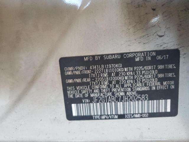 2018 SUBARU CROSSTREK - JF2GTABC7JH202583