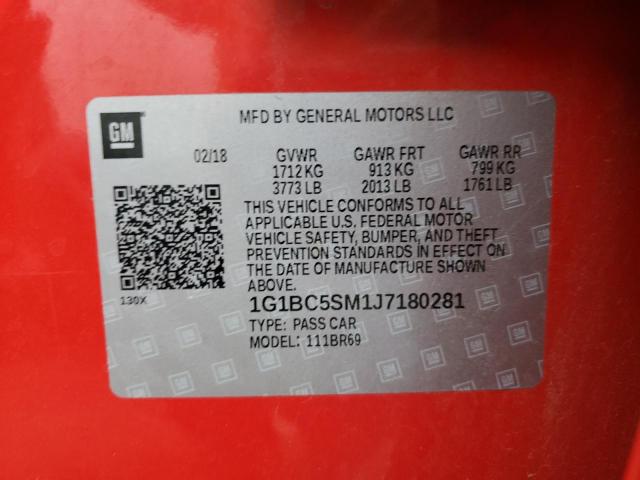 2018 CHEVROLET CRUZE LS - 1G1BC5SM1J7180281