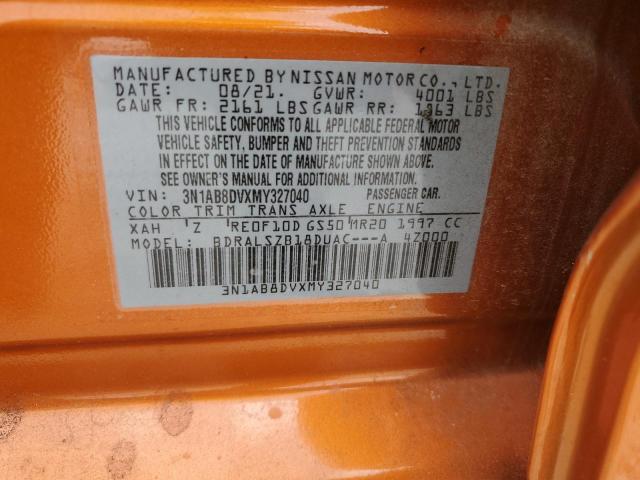 2021 NISSAN SENTRA SR - 3N1AB8DVXMY327040