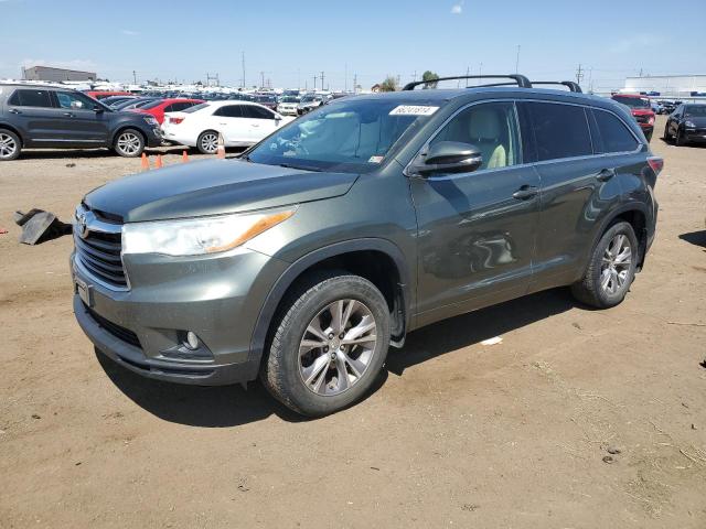 VIN 5TDJKRFHXES013780 2014 Toyota Highlander, Xle no.1