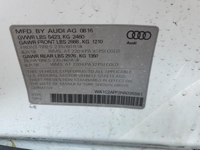 VIN WA1C2AFP2HA035561 2017 Audi Q5, Premium no.14