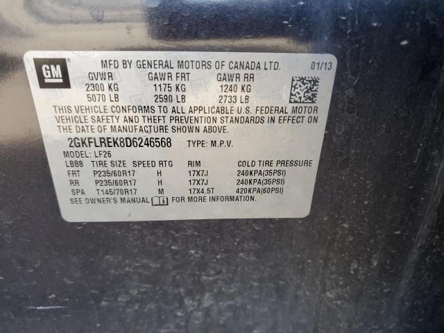 VIN 2GKFLREK8D6246568 2013 GMC Terrain, Sle no.12