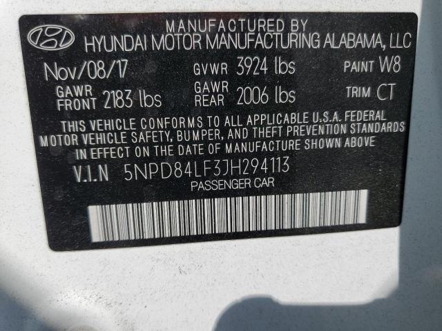2018 HYUNDAI ELANTRA SE - 5NPD84LF3JH294113
