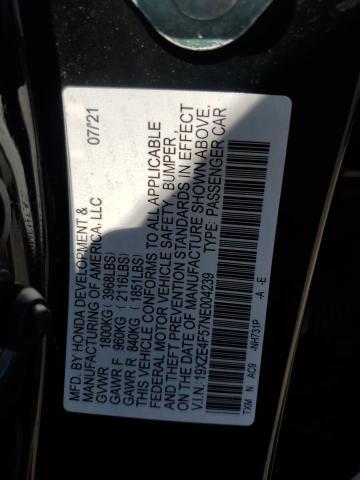 2022 HONDA INSIGHT EX - 19XZE4F57NE004239