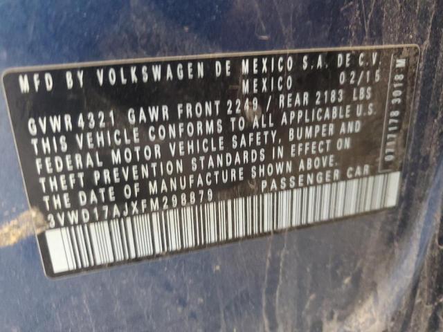 VIN 3VWD17AJXFM298879 2015 Volkswagen Jetta, SE no.13