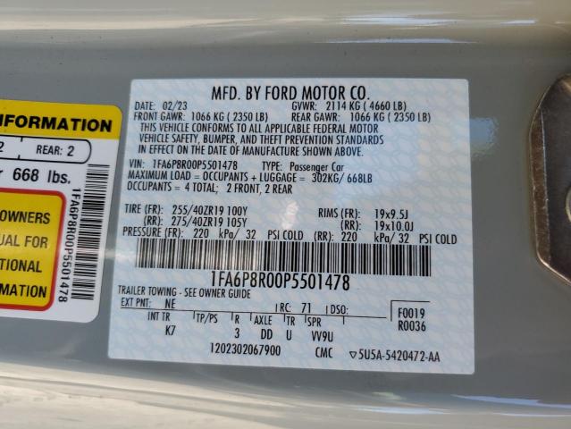 2023 FORD MUSTANG MA 1FA6P8R00P5501478  67970044