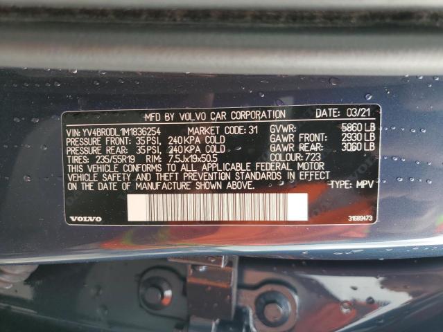 VIN YV4BR0DL1M1836254 2021 Volvo XC60, T8 Recharge... no.13