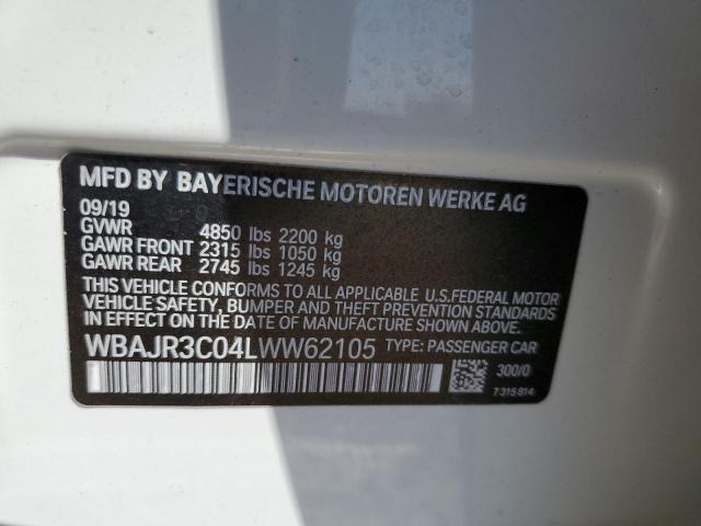 VIN WBAJR3C04LWW62105 2020 BMW 5 Series, 530 I no.12