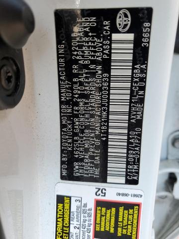 VIN 4T1B21HK3JU003639 2018 Toyota Camry, Hybrid no.12