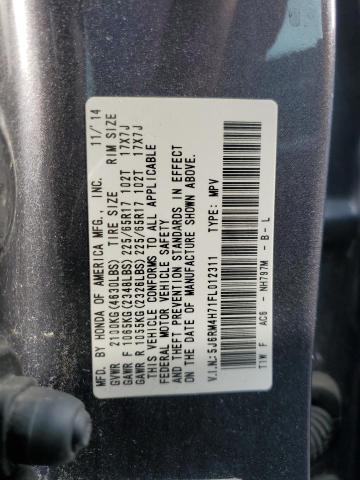 2015 HONDA CR-V EXL - 5J6RM4H71FL012311